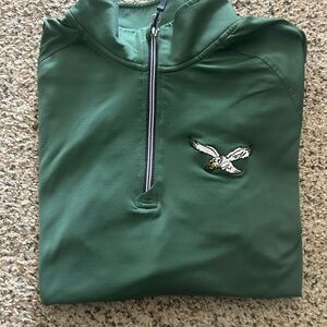 Green Quarter-Zip Pullover with Eagle Logo